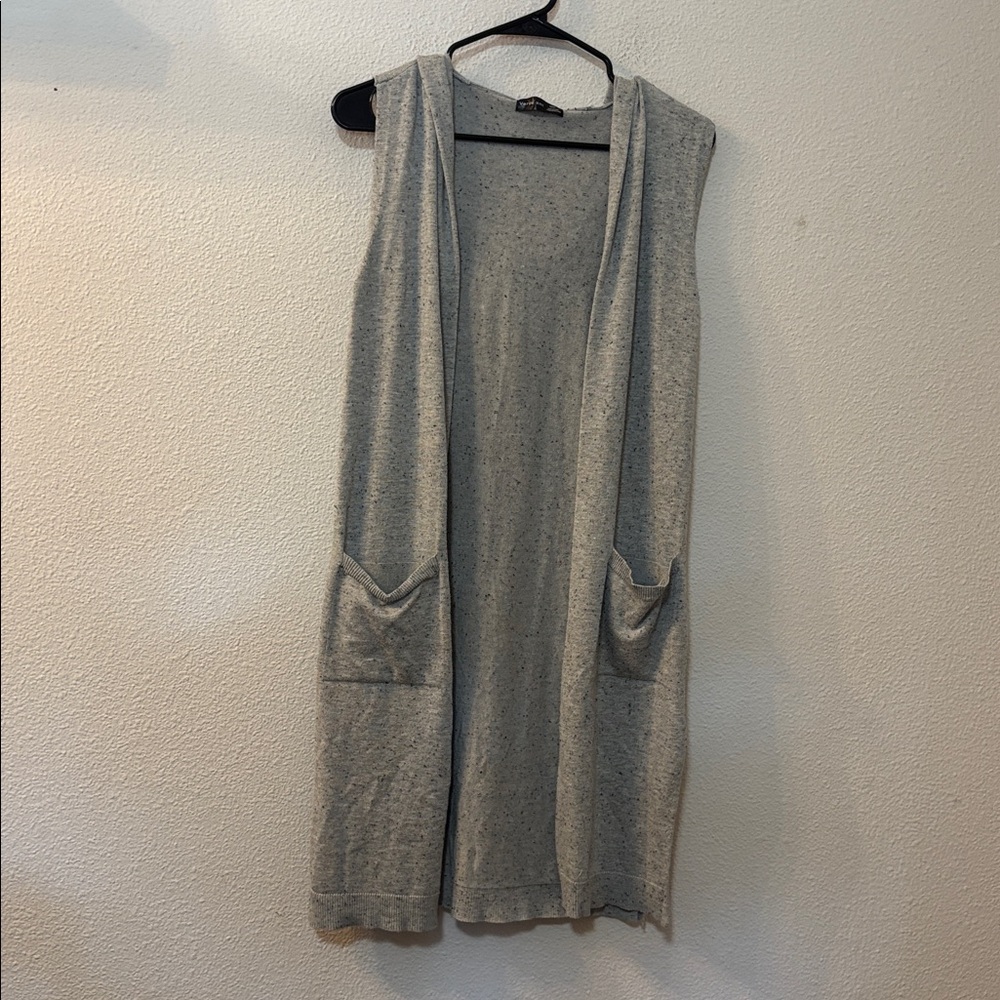 Verve Ami Gray Knit Cardigan Vest